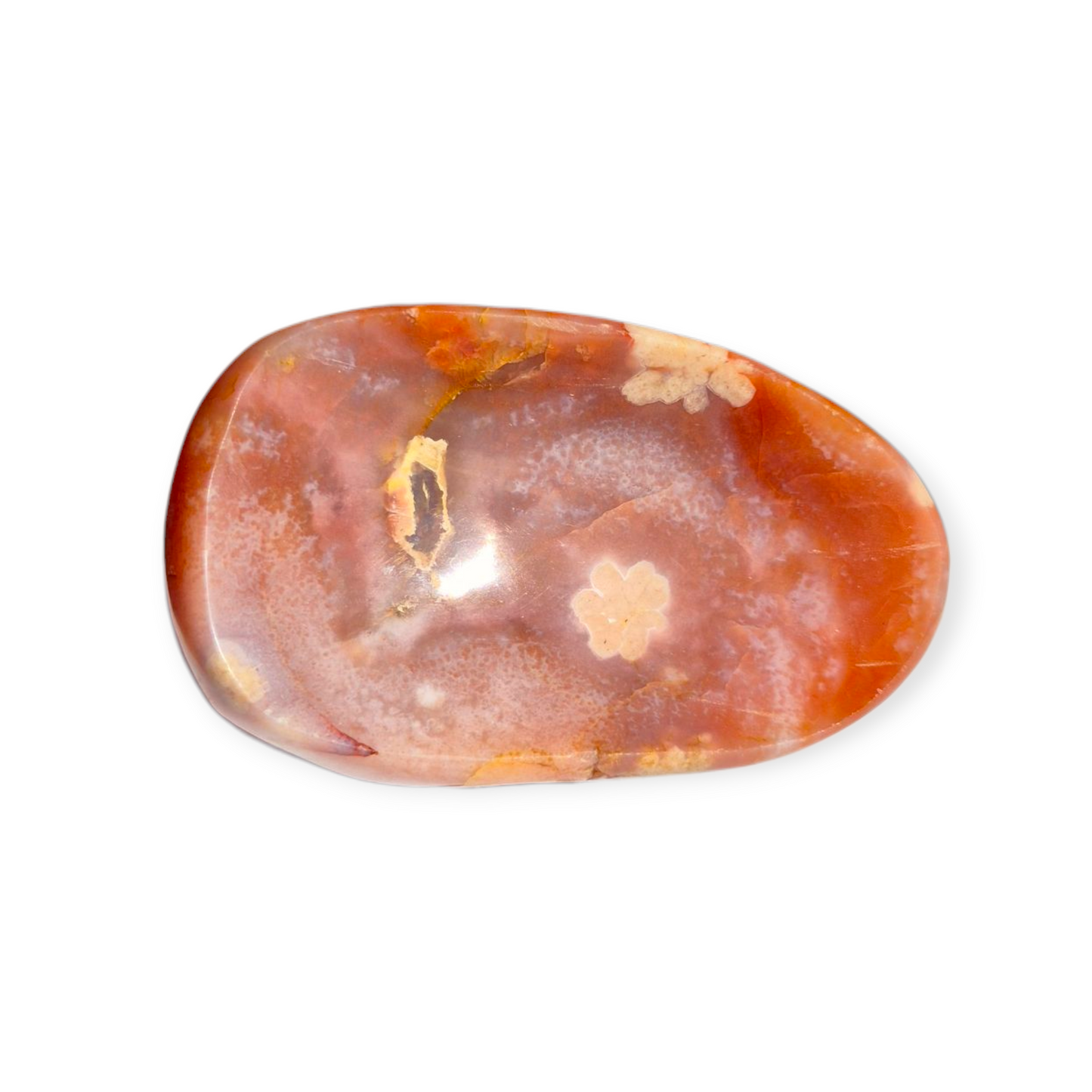 Crystals - Carnelian & Flower Agate Bowl