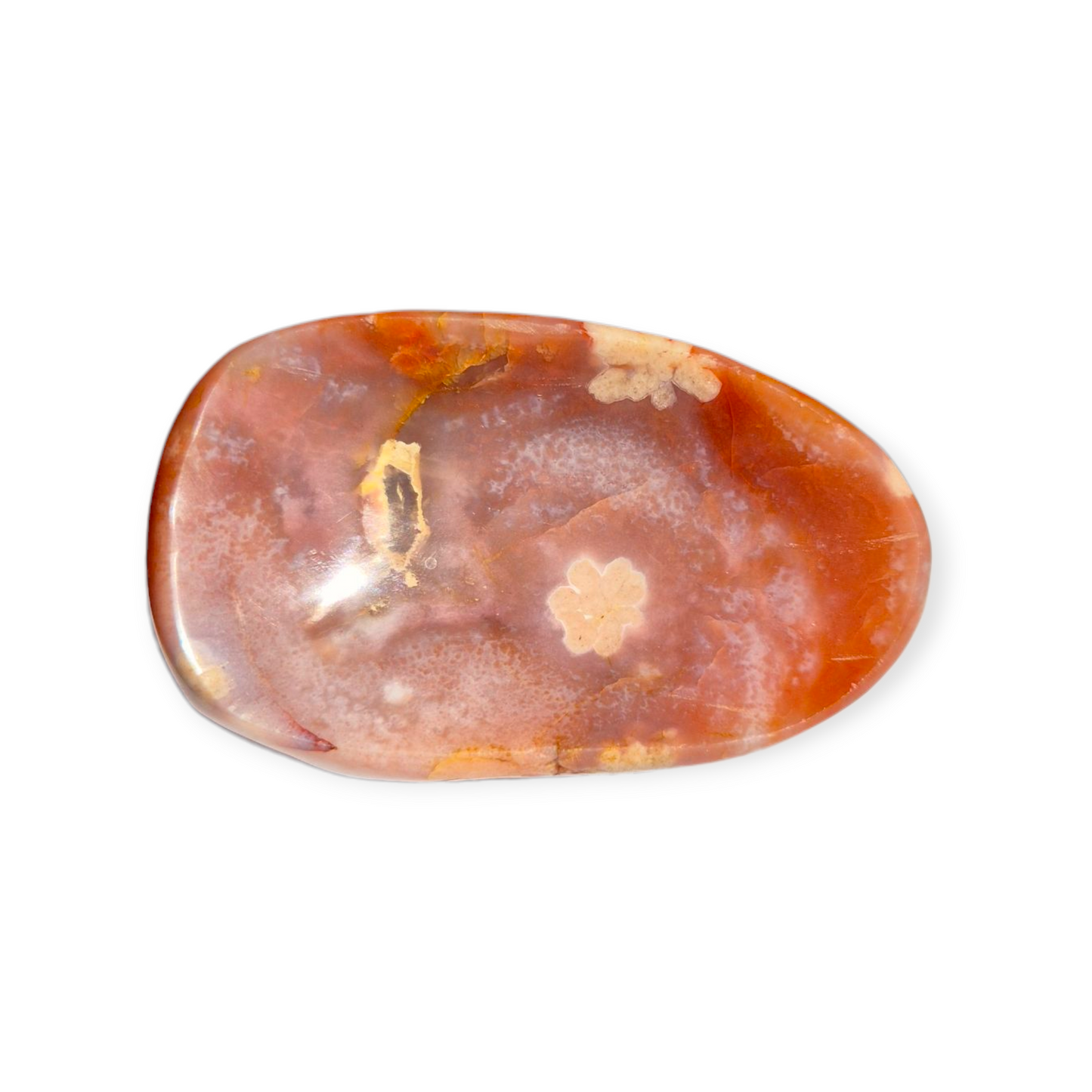 Crystals - Carnelian & Flower Agate Bowl