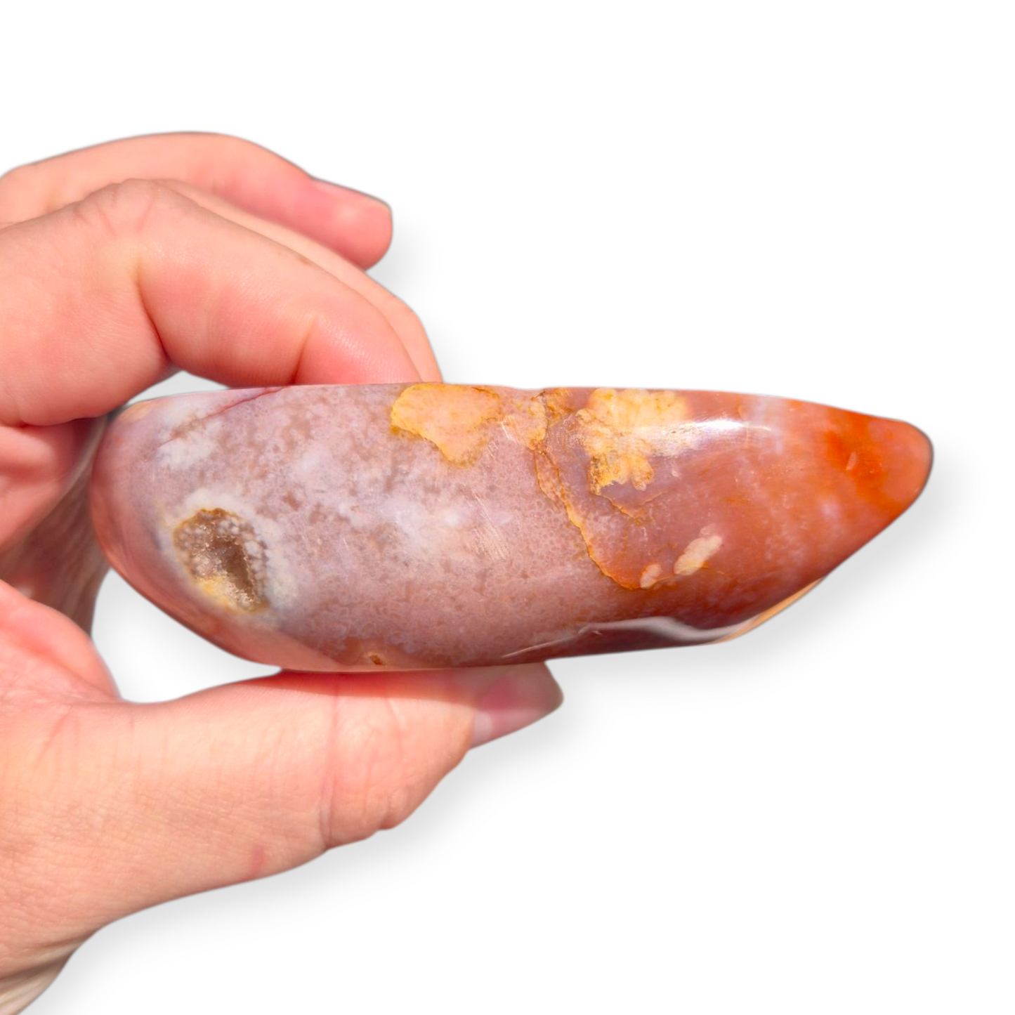 Crystals - Carnelian & Flower Agate Bowl