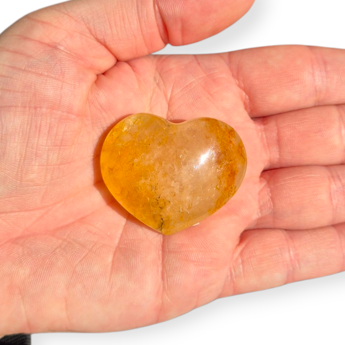 Crystals - Golden Healer Quartz Polished Heart