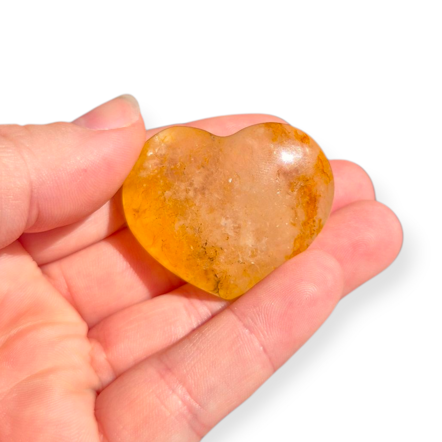 Crystals - Golden Healer Quartz Polished Heart