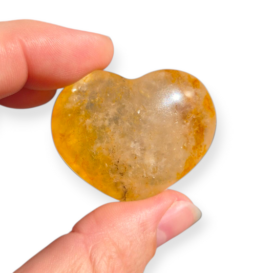 Crystals - Golden Healer Quartz Polished Heart