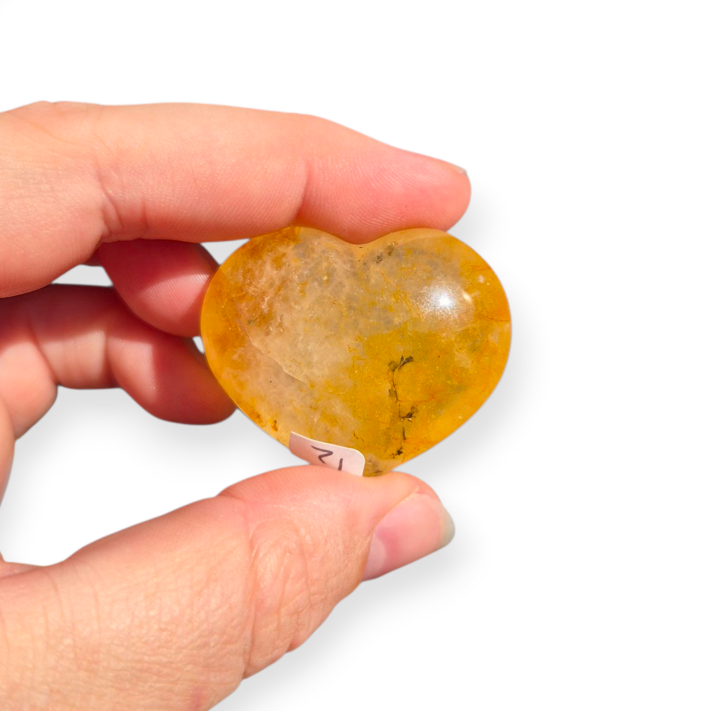 Crystals - Golden Healer Quartz Polished Heart