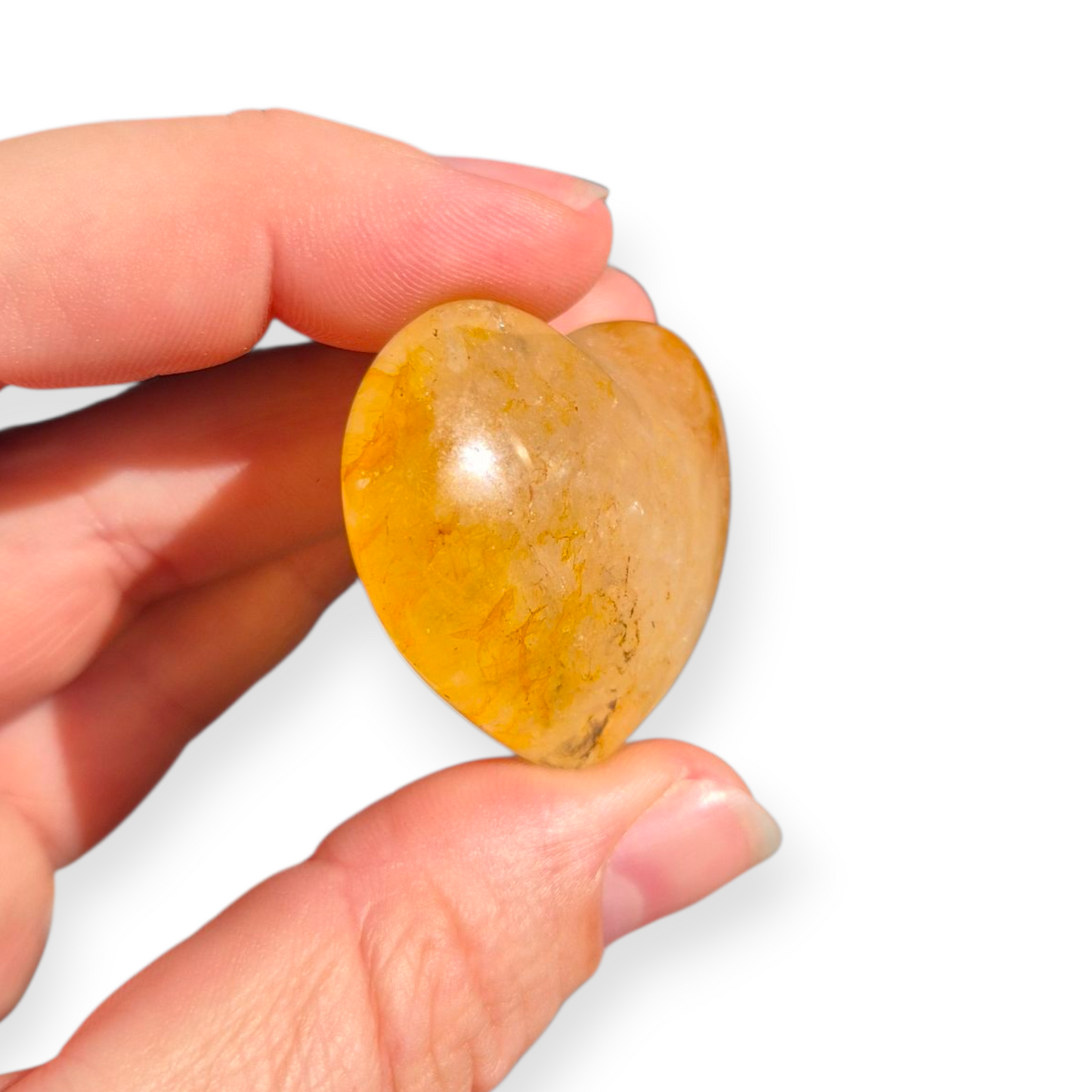 Crystals - Golden Healer Quartz Polished Heart