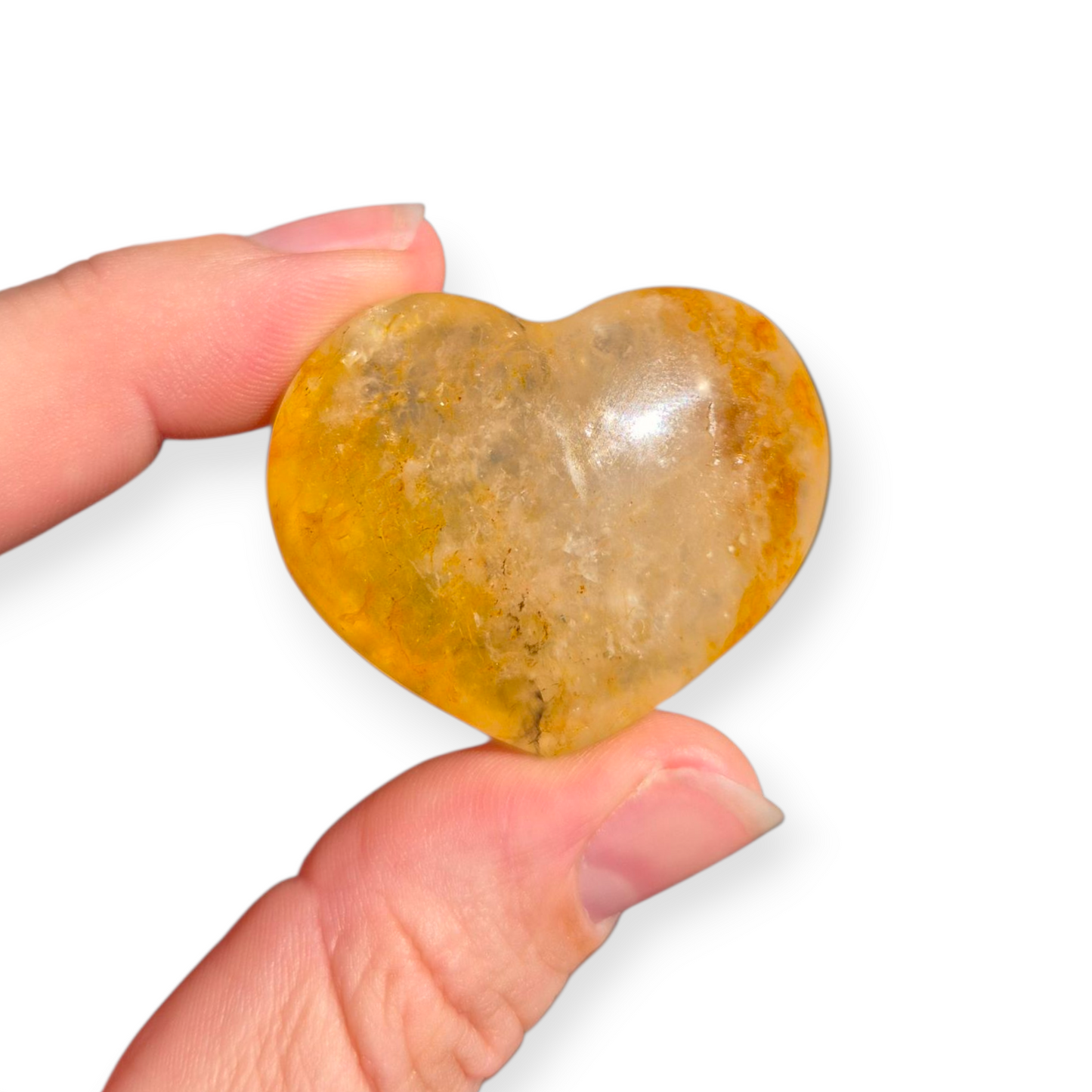 Crystals - Golden Healer Quartz Polished Heart