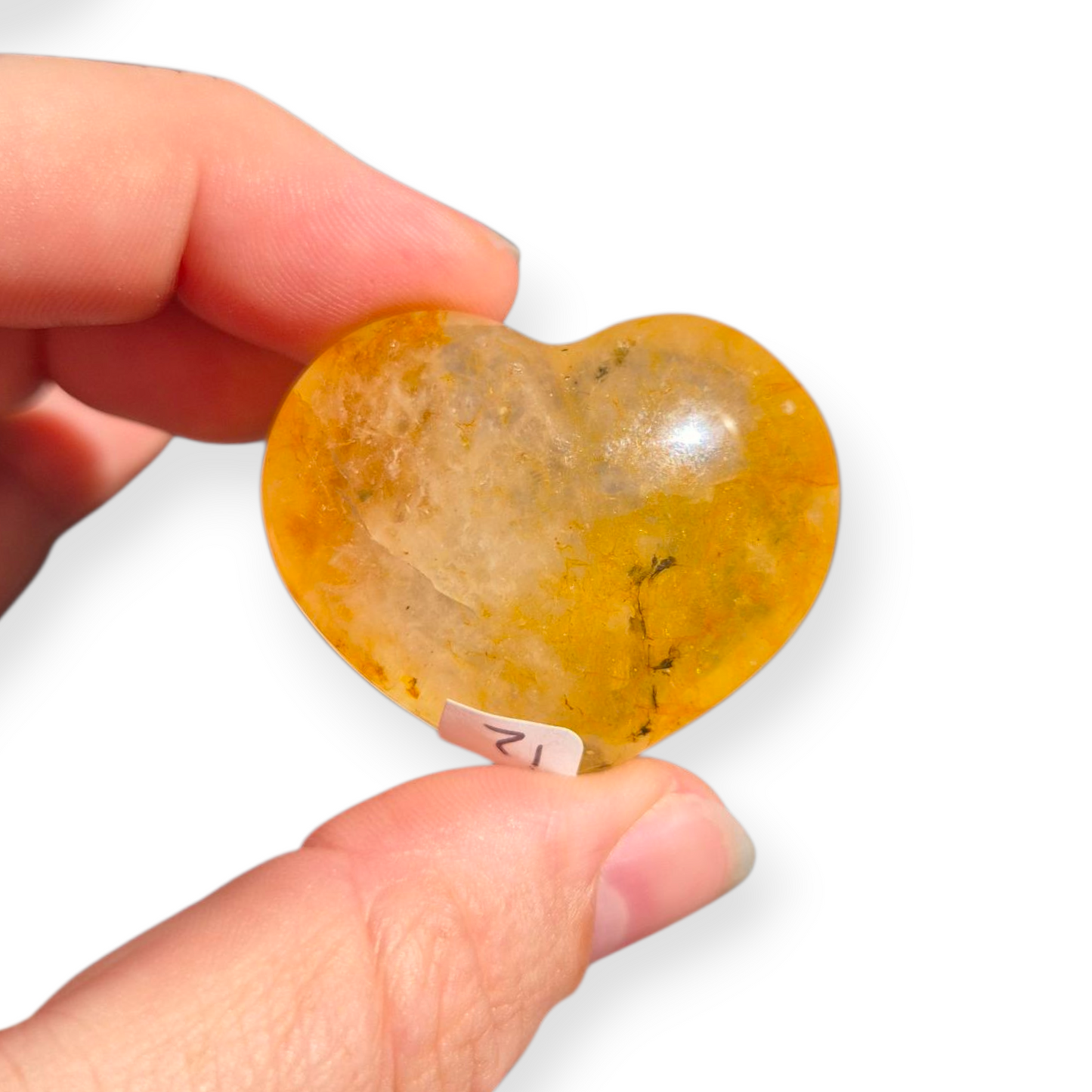Crystals - Golden Healer Quartz Polished Heart