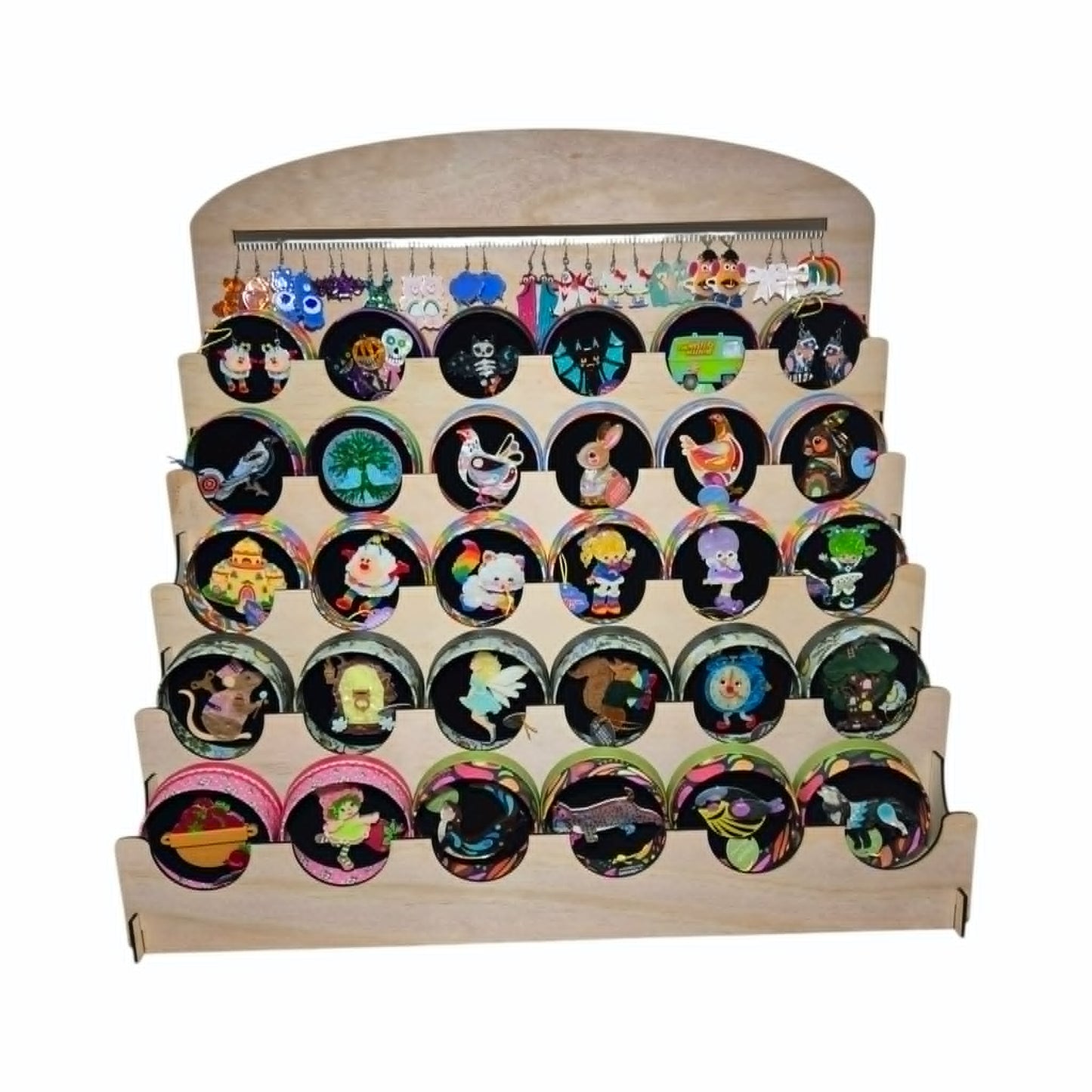 Wooden Brooch Display Stand
