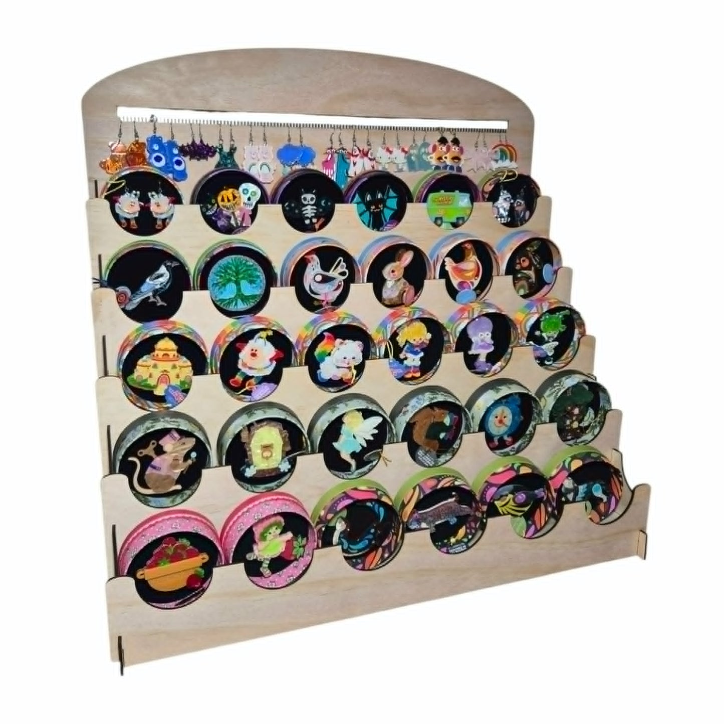 Wooden Brooch Display Stand