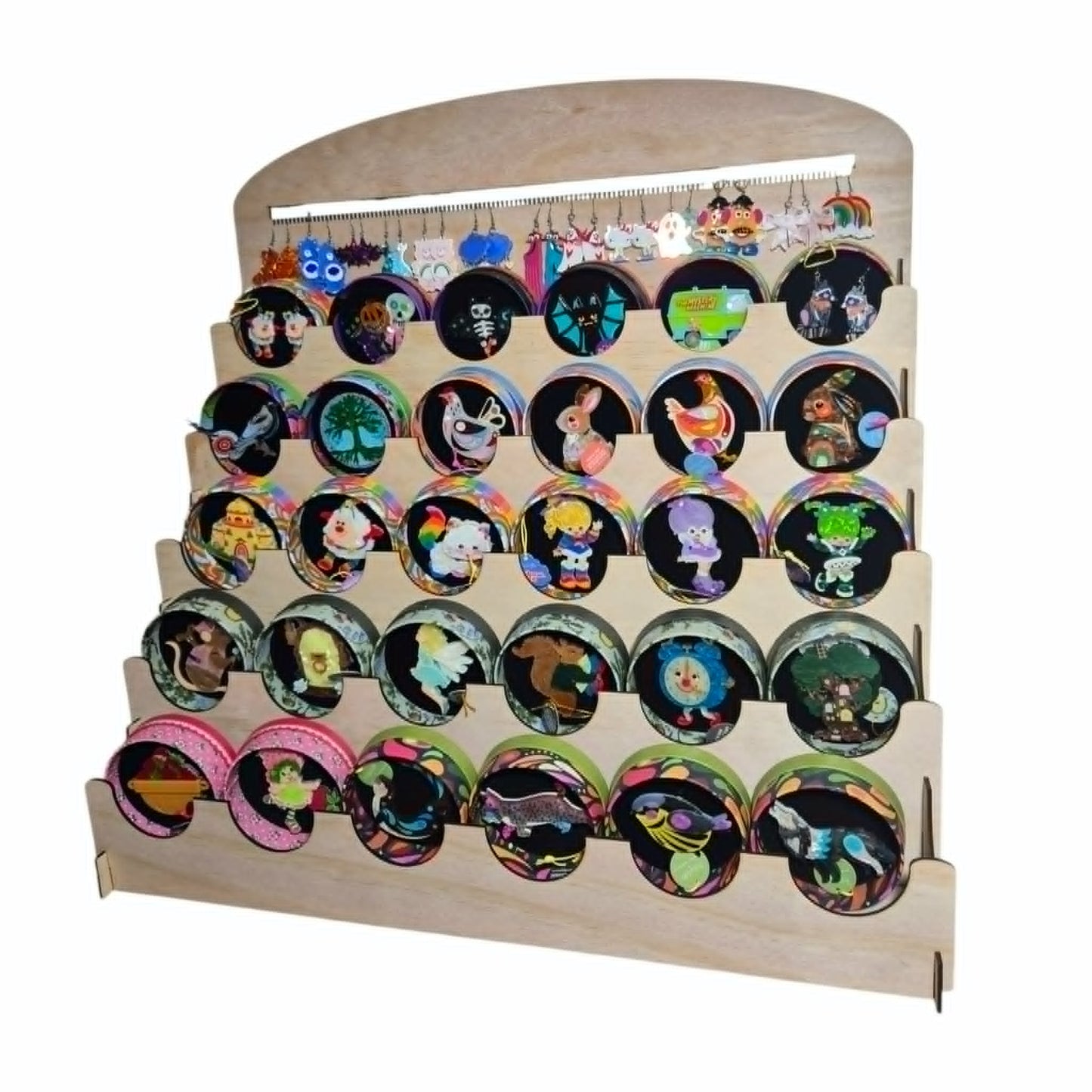 Wooden Brooch Display Stand