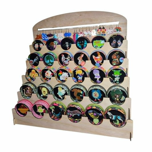 Wooden Brooch Display Stand
