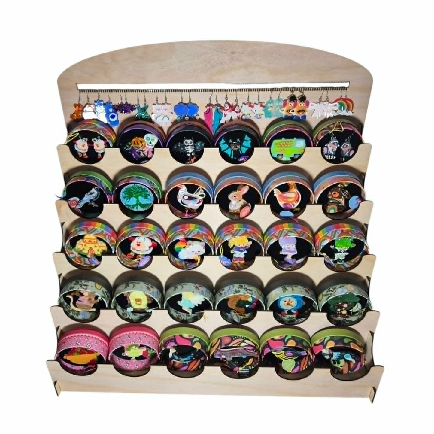 Wooden Brooch Display Stand