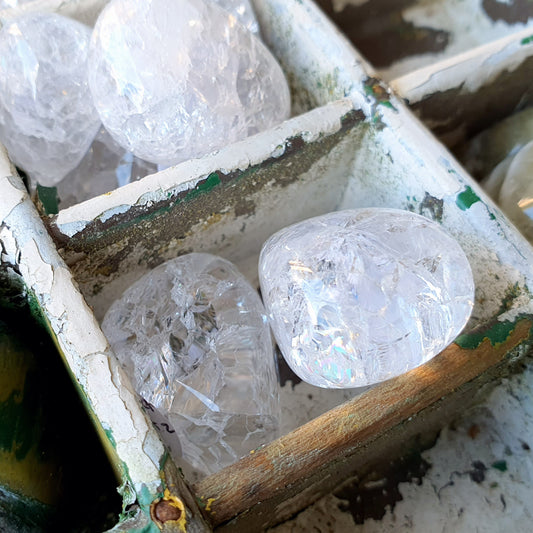 Crystals - Cracked/Crackled Quartz Tumbled Stone