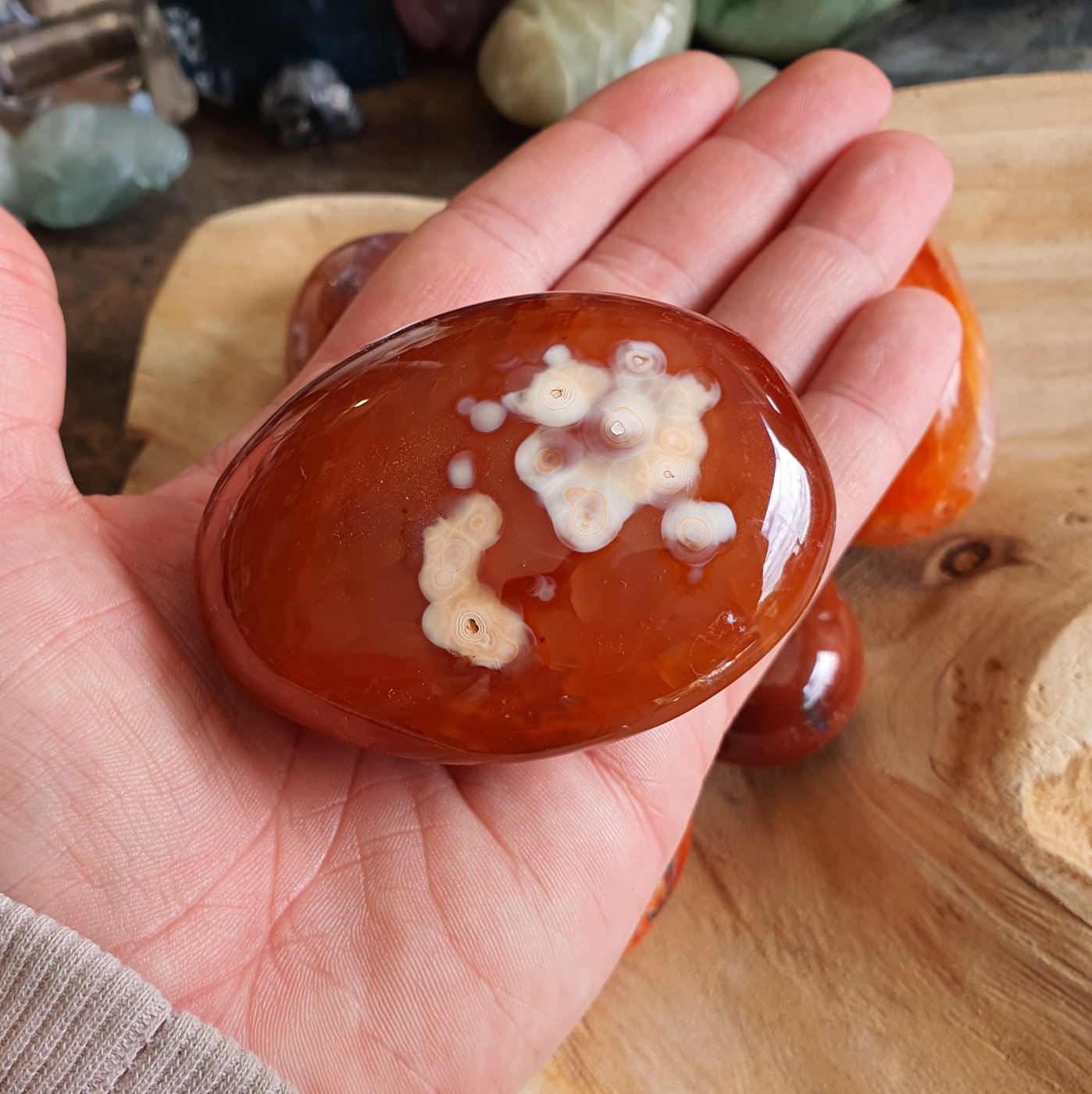 Crystals - Agate (Carnelian) Palm Stone