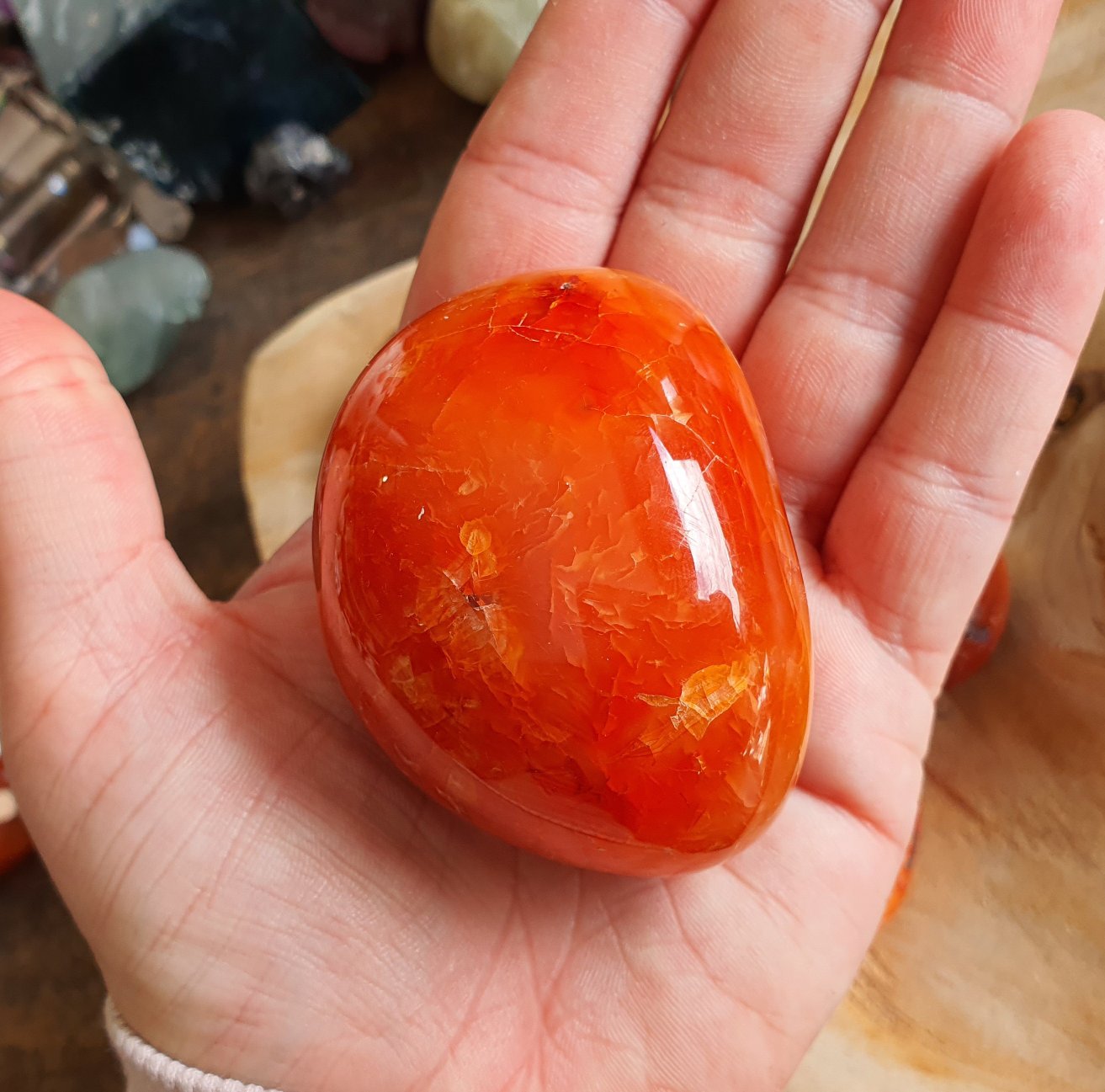 Crystals - Agate (Carnelian) Palm Stone