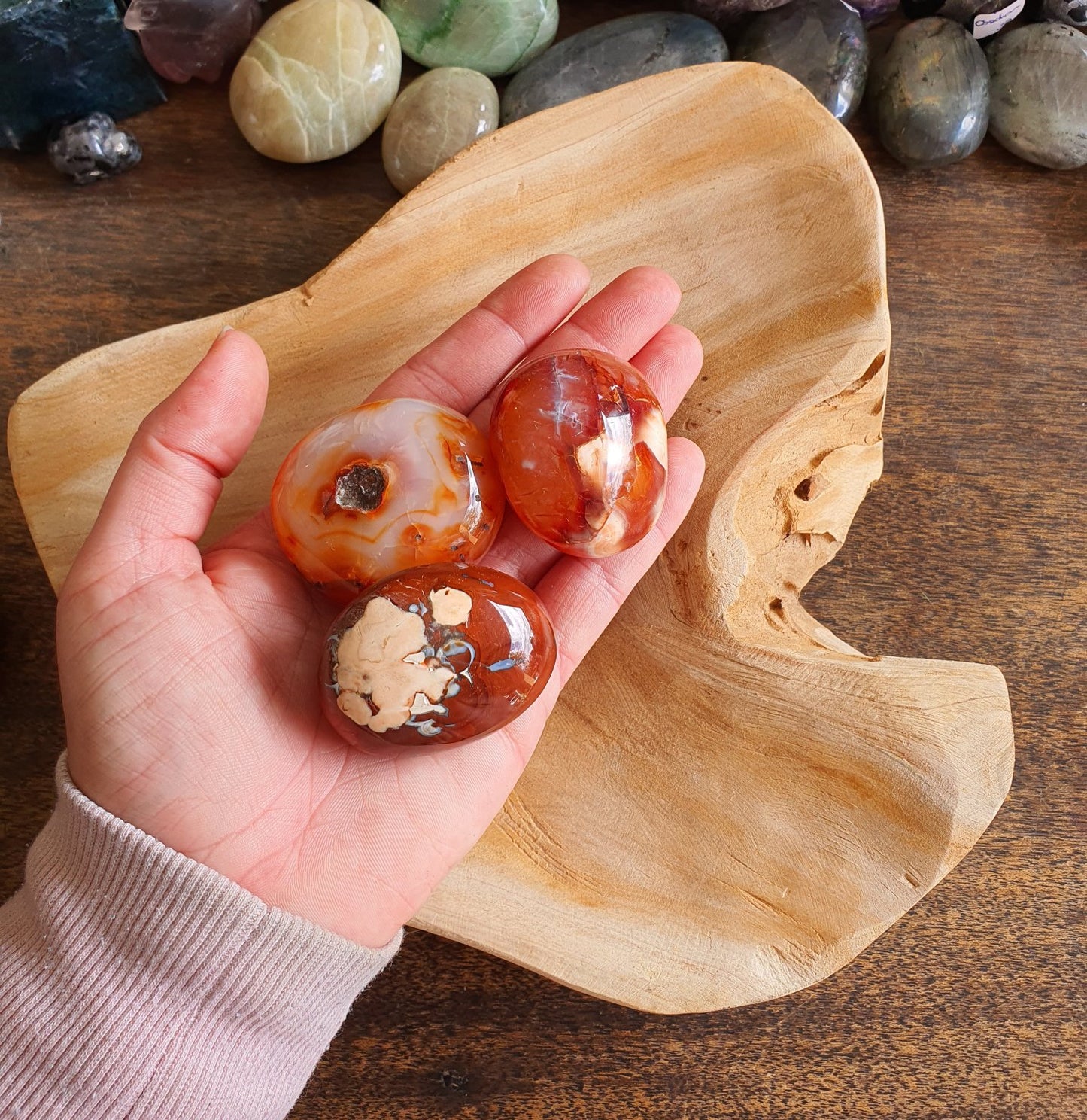 Crystals - Agate (Carnelian) Palm Stone