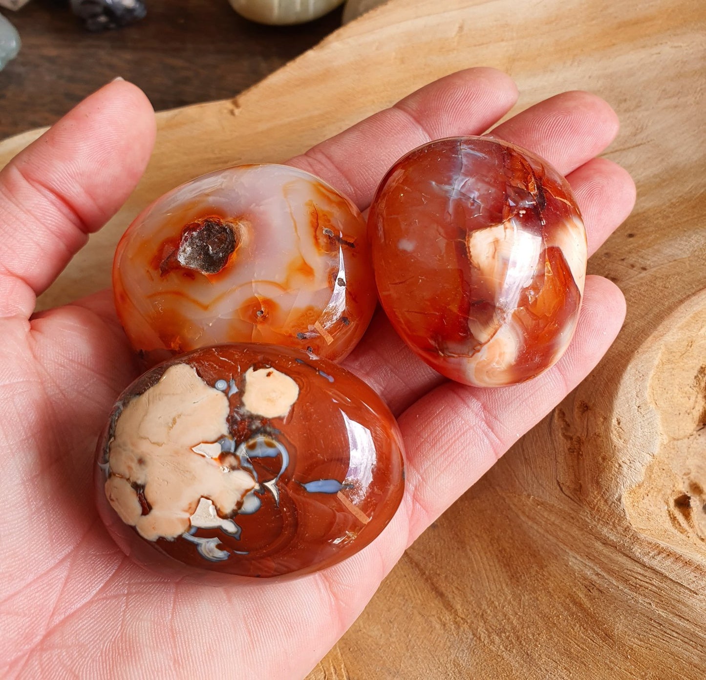 Crystals - Agate (Carnelian) Palm Stone