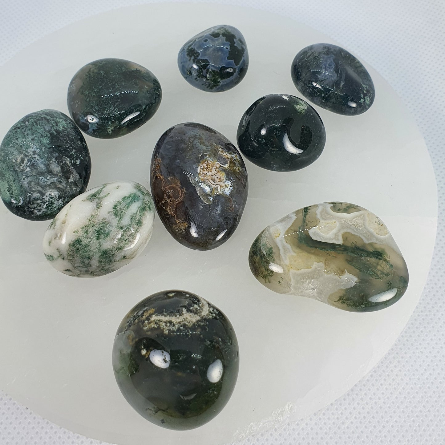 Crystals - Moss Agate Tumbled Stone