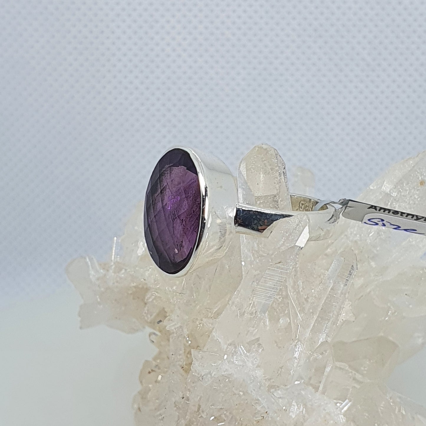 Crystals - Amethyst Ring - Sterling Silver