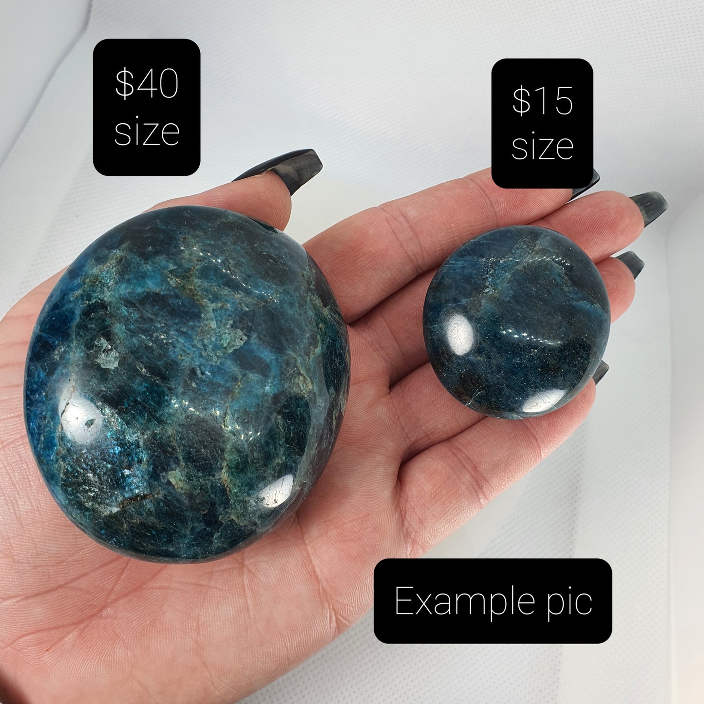 Crystals - Apatite (Blue) Palm Stone