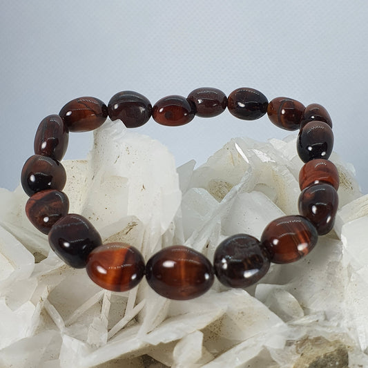 Crystals - Tiger Eye (Red) Bracelet (Tumbled Bead)