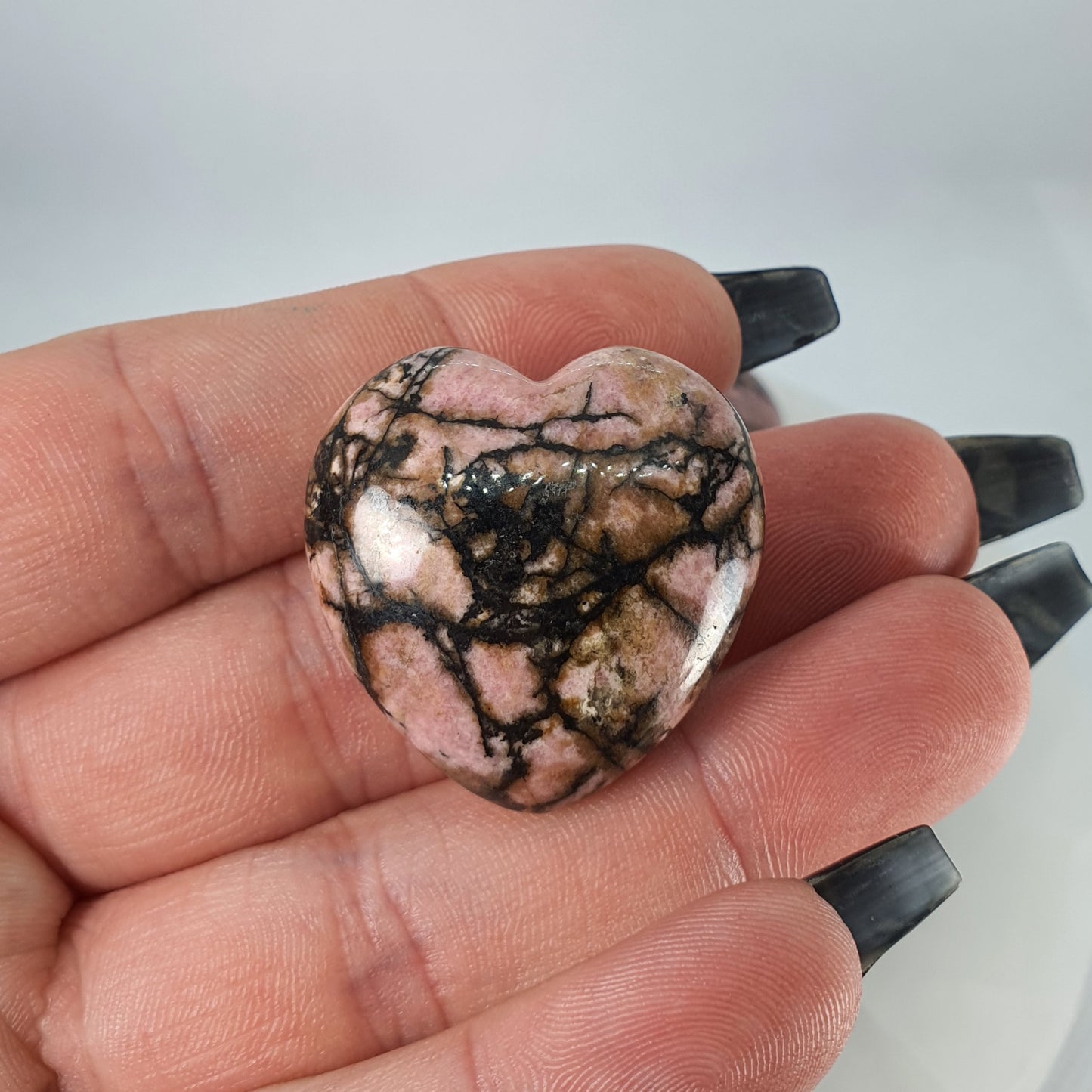 Crystals - Rhodonite Heart Carvings (27mm)