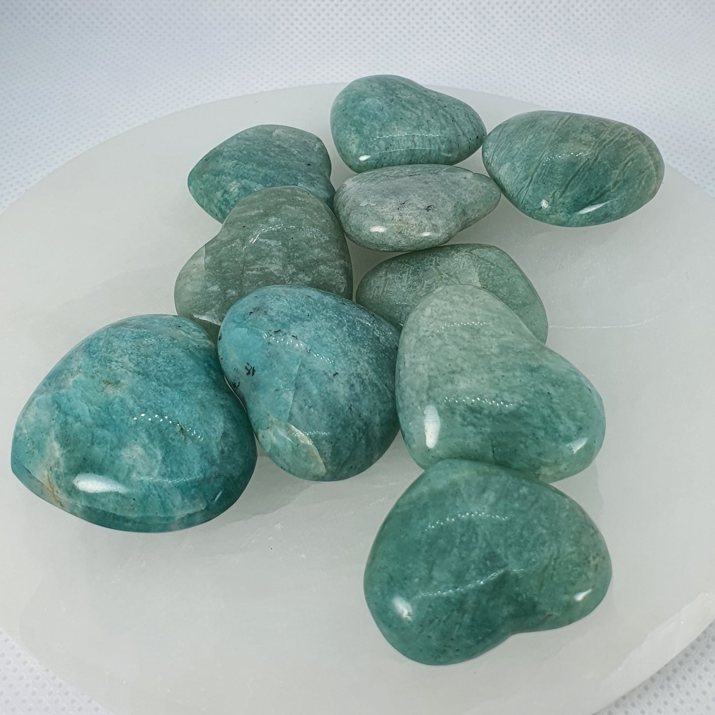 Crystals - Amazonite Heart Carving (25mm)