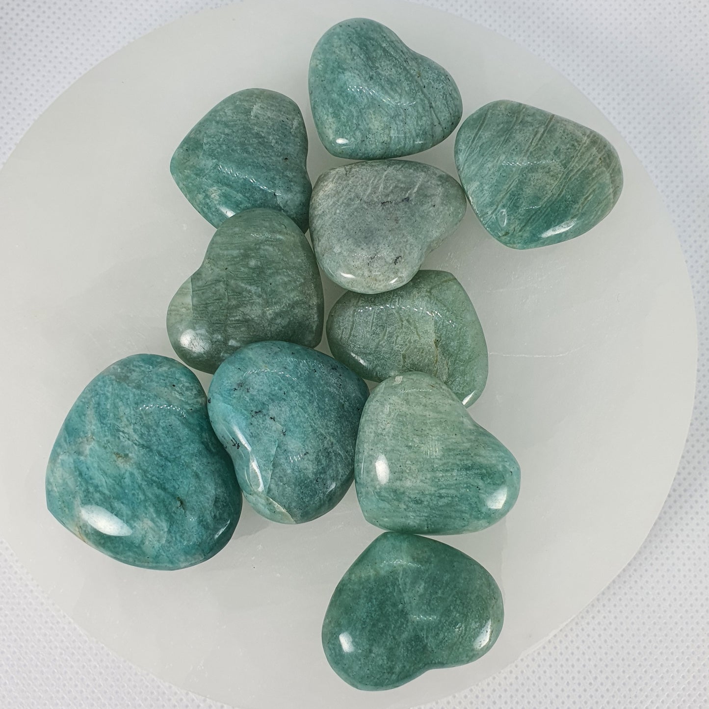 Crystals - Amazonite Heart Carving (25mm)