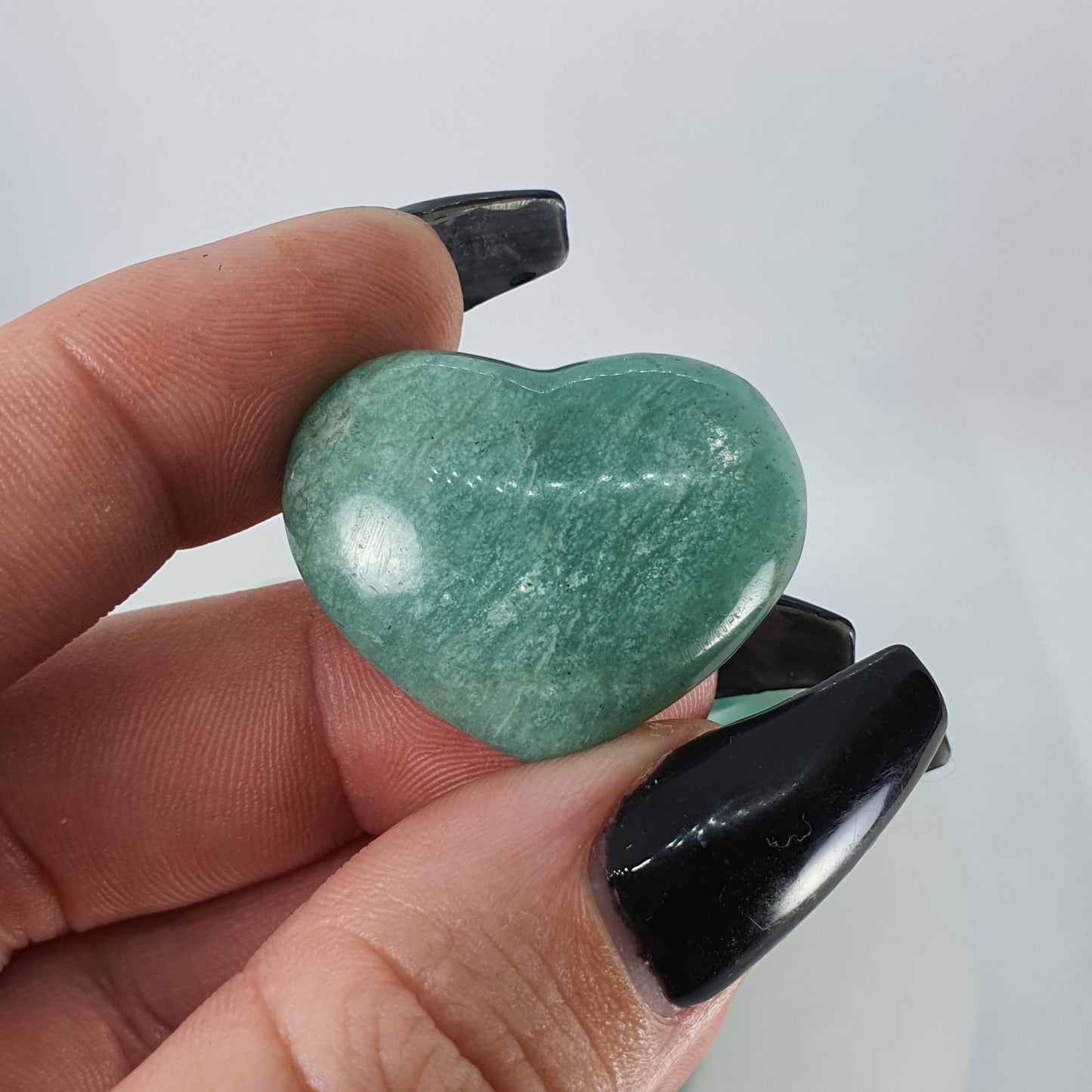 Crystals - Amazonite Heart Carving (25mm)