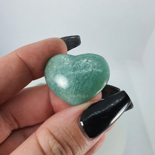 Crystals - Amazonite Heart Carving (25mm)