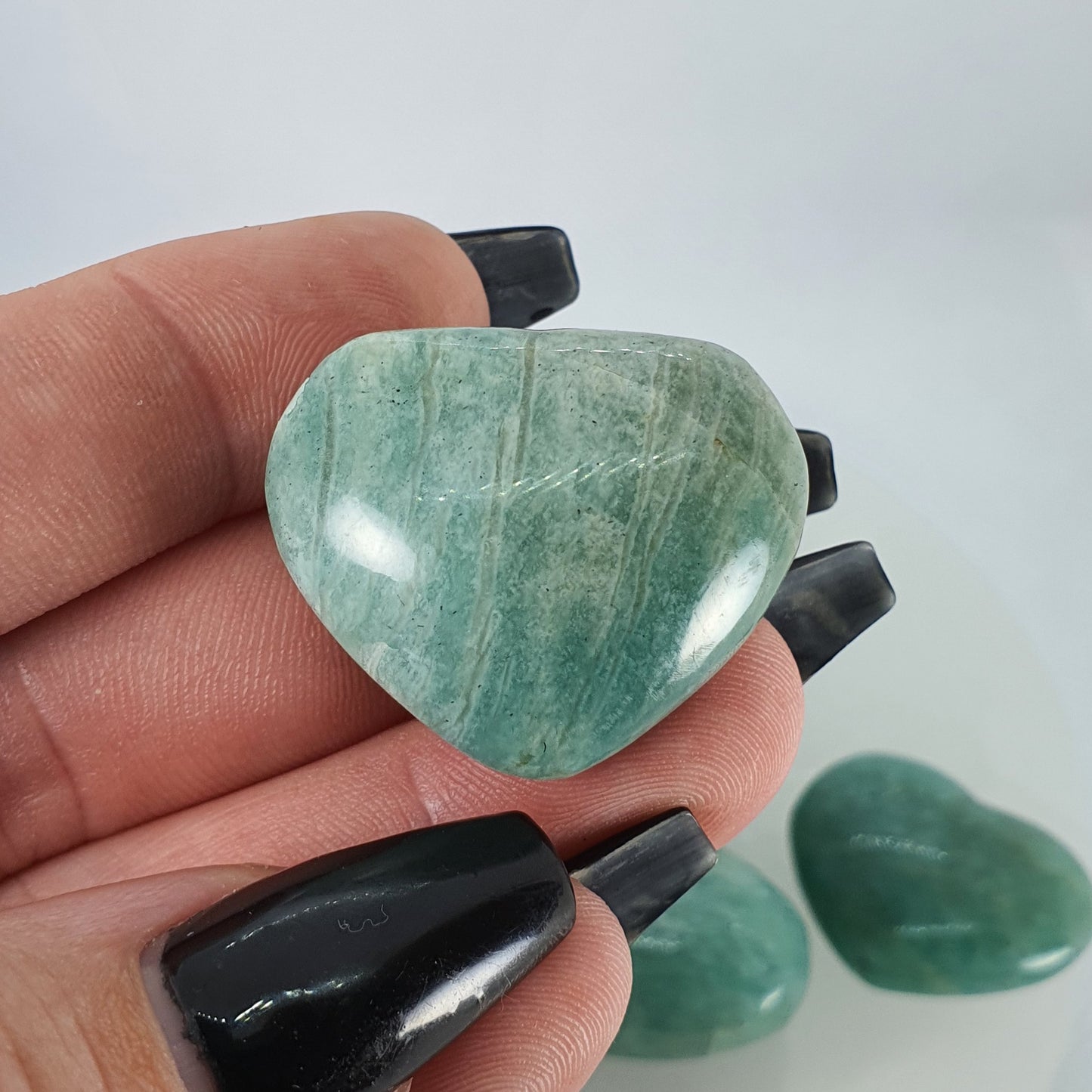 Crystals - Amazonite Heart Carving (25mm)