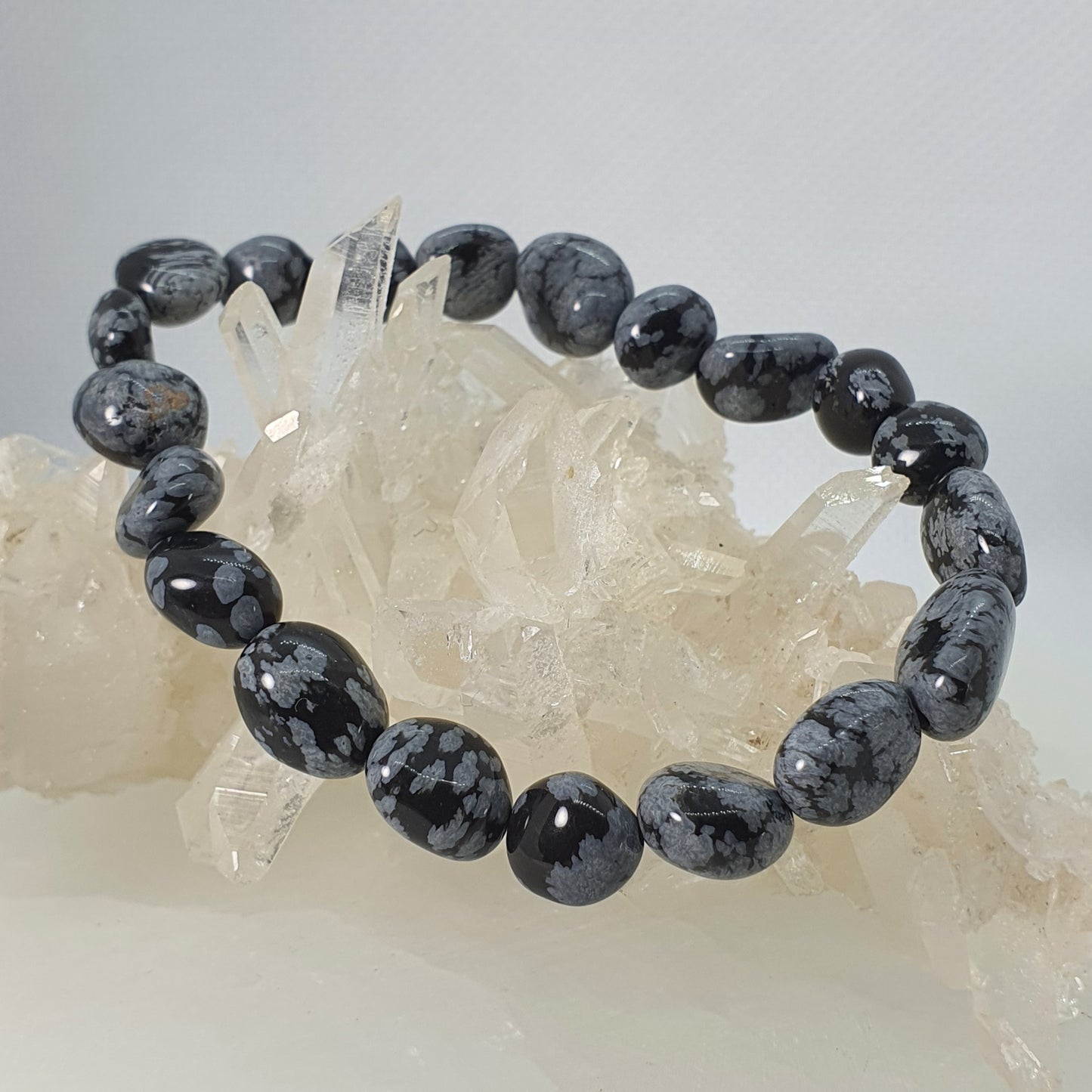 Crystals - Snowflake Obsidian Bracelet