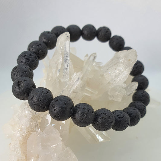 Crystals - Lava Stone Bracelet (Smaller Stone)