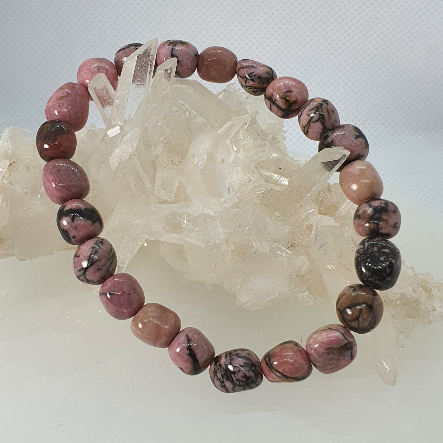 Crystals - Rhodonite Bracelet (Tumbled Stones)