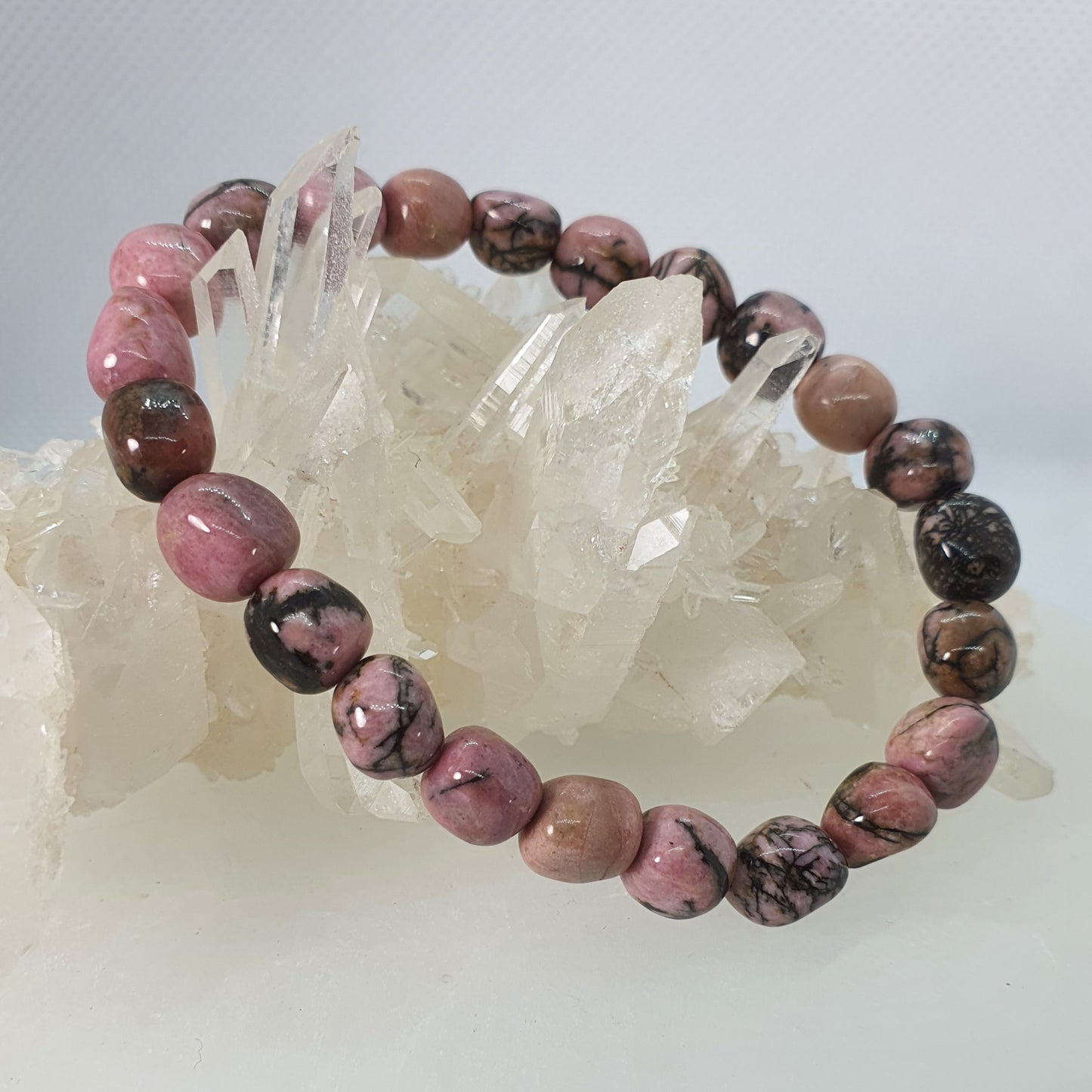 Crystals - Rhodonite Bracelet (Tumbled Stones)