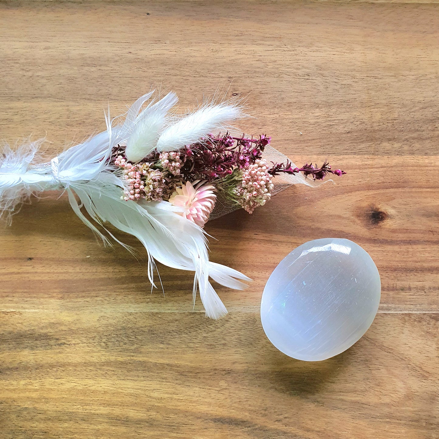 Crystals - Selenite Palm Stone