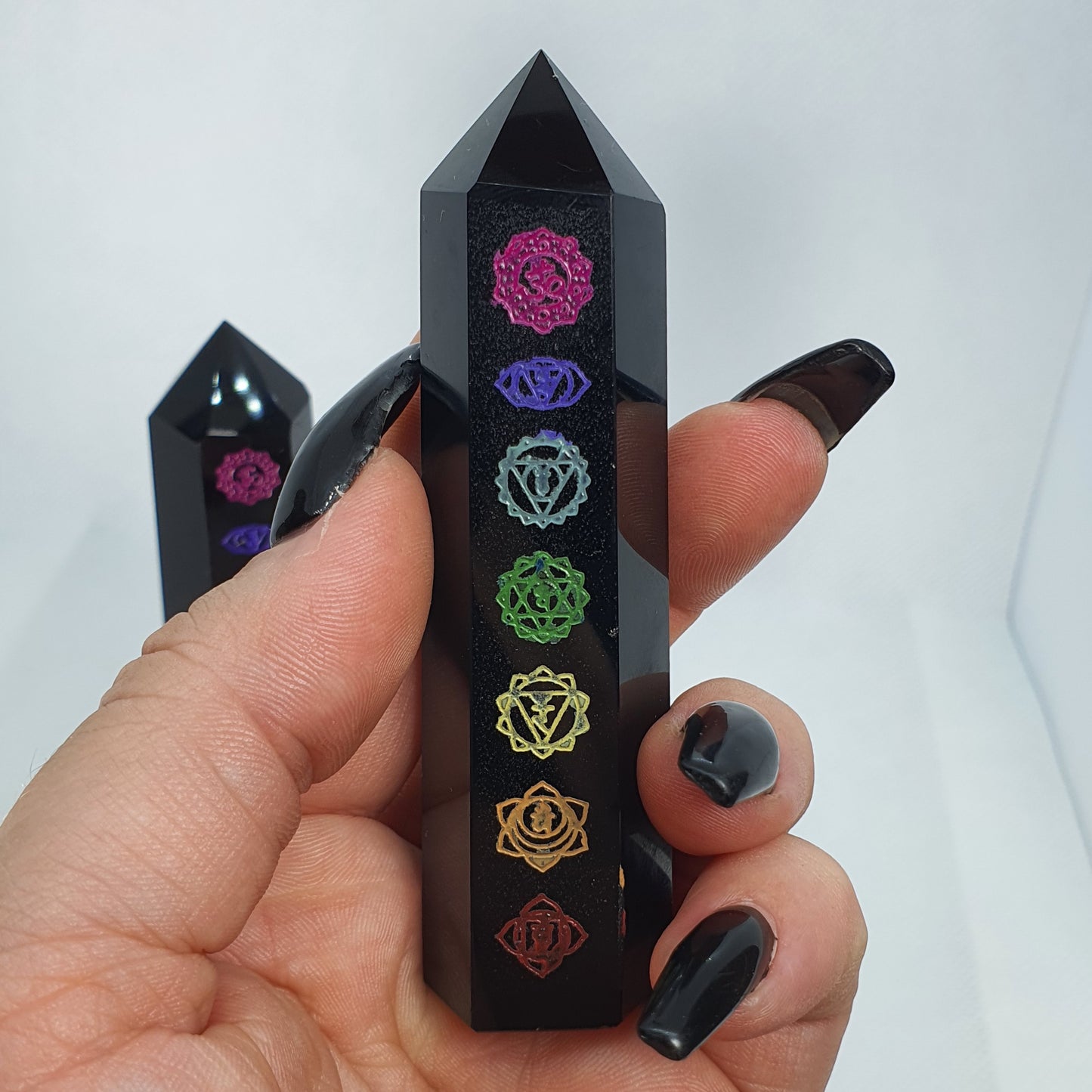 Crystals - Obsidian (Black) Chakra Generator/Point