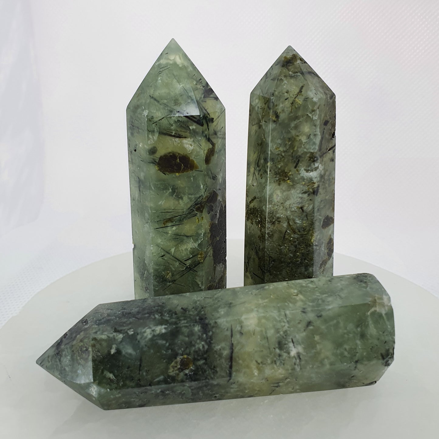 Crystals - Prehnite (with Epidote) Generators/Points