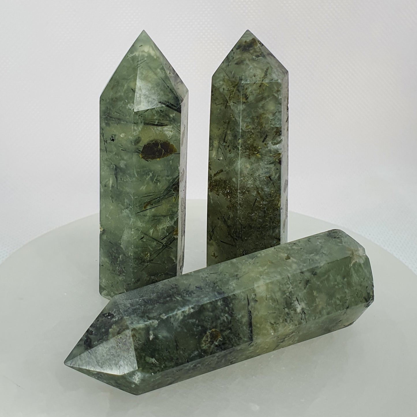 Crystals - Prehnite (with Epidote) Generators/Points