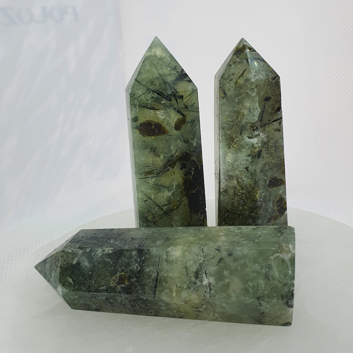 Crystals - Prehnite (with Epidote) Generators/Points