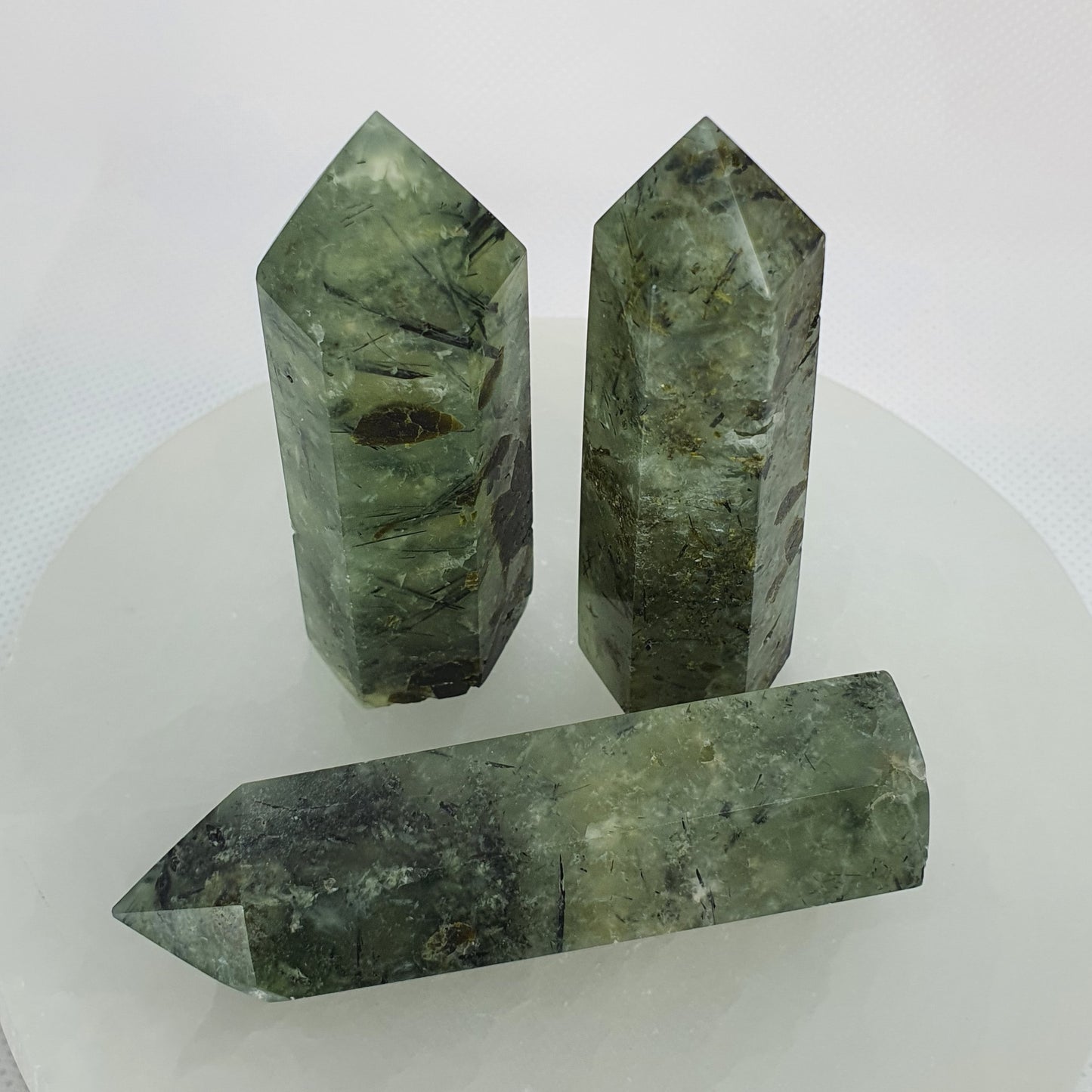 Crystals - Prehnite (with Epidote) Generators/Points