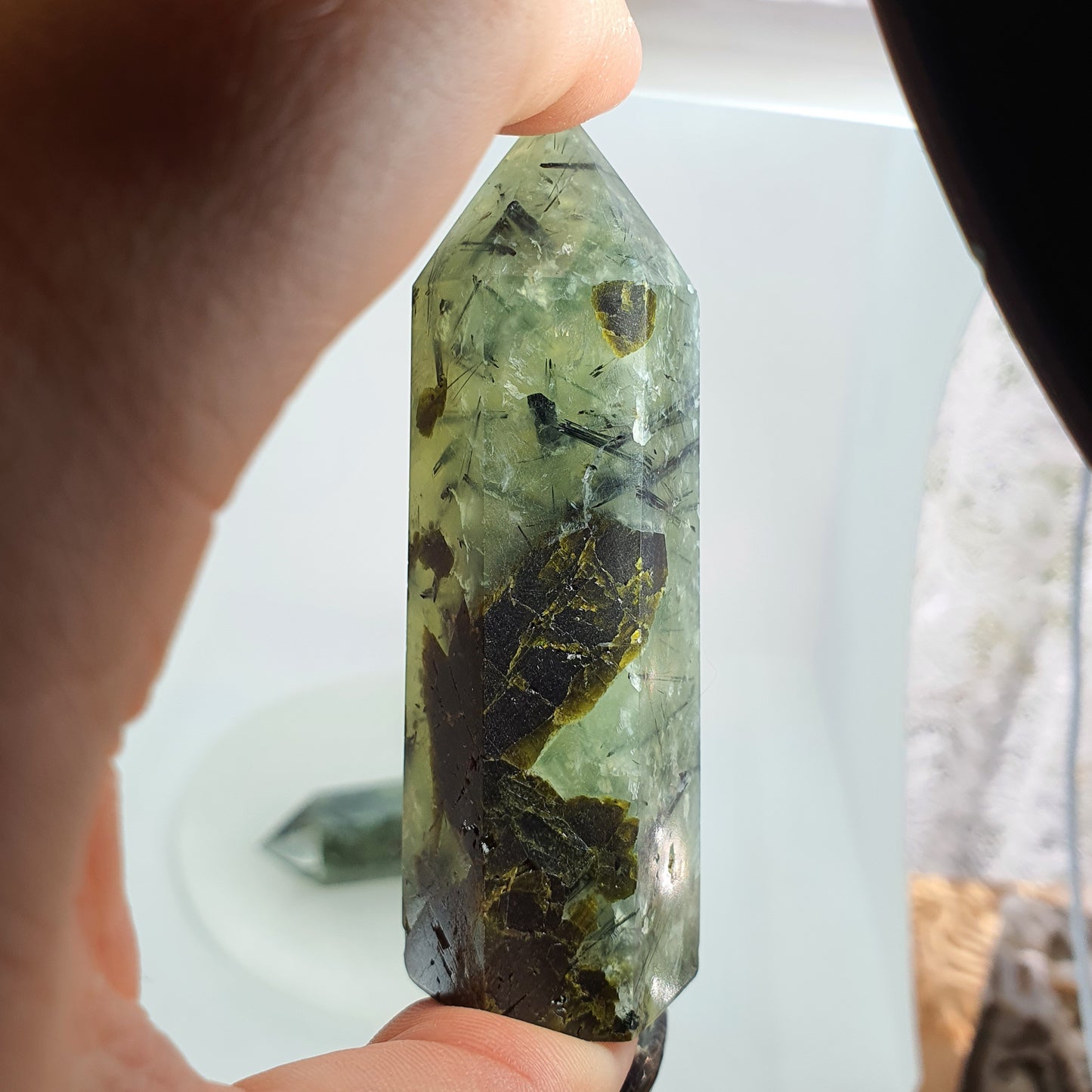 Crystals - Prehnite (with Epidote) Generators/Points