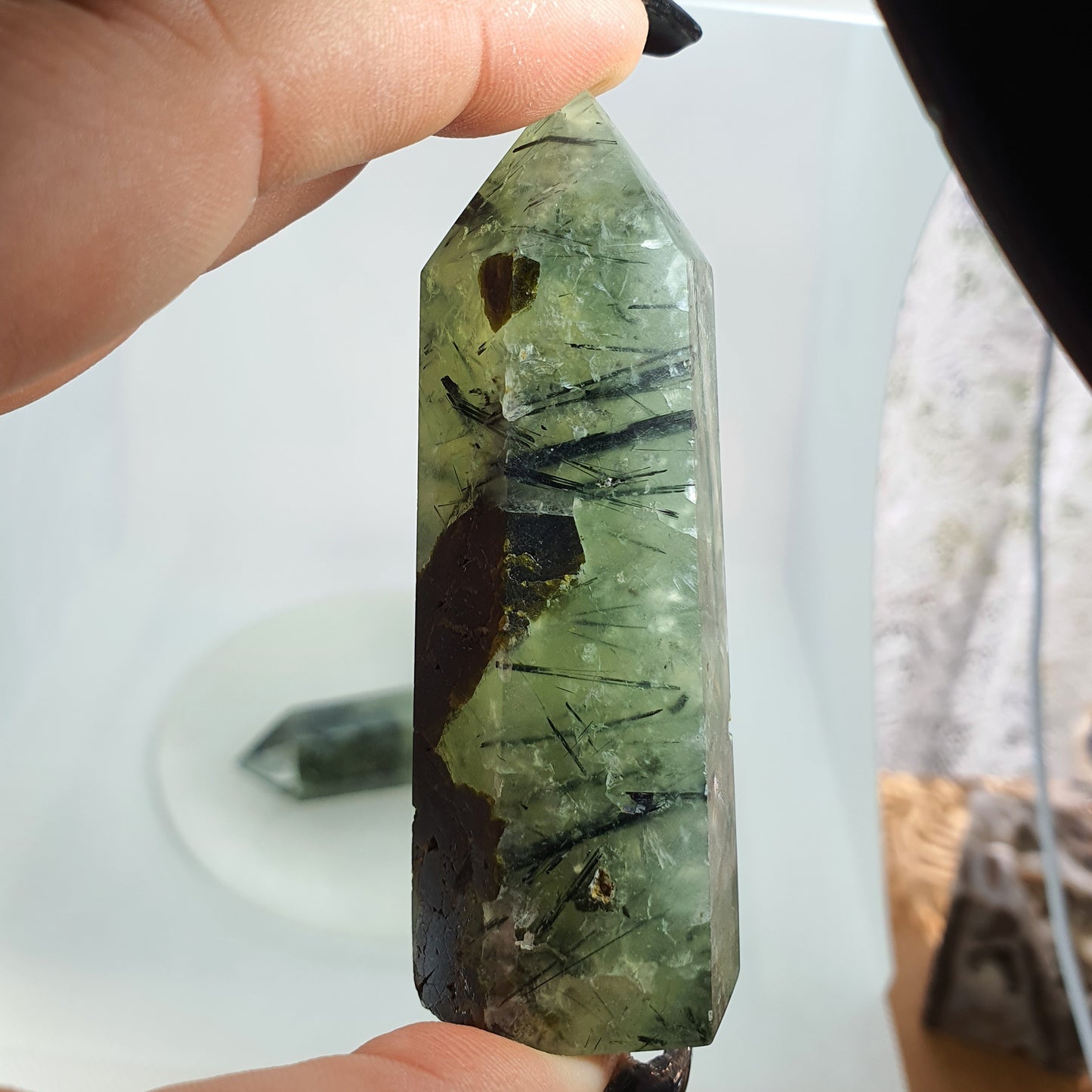 Crystals - Prehnite (with Epidote) Generators/Points