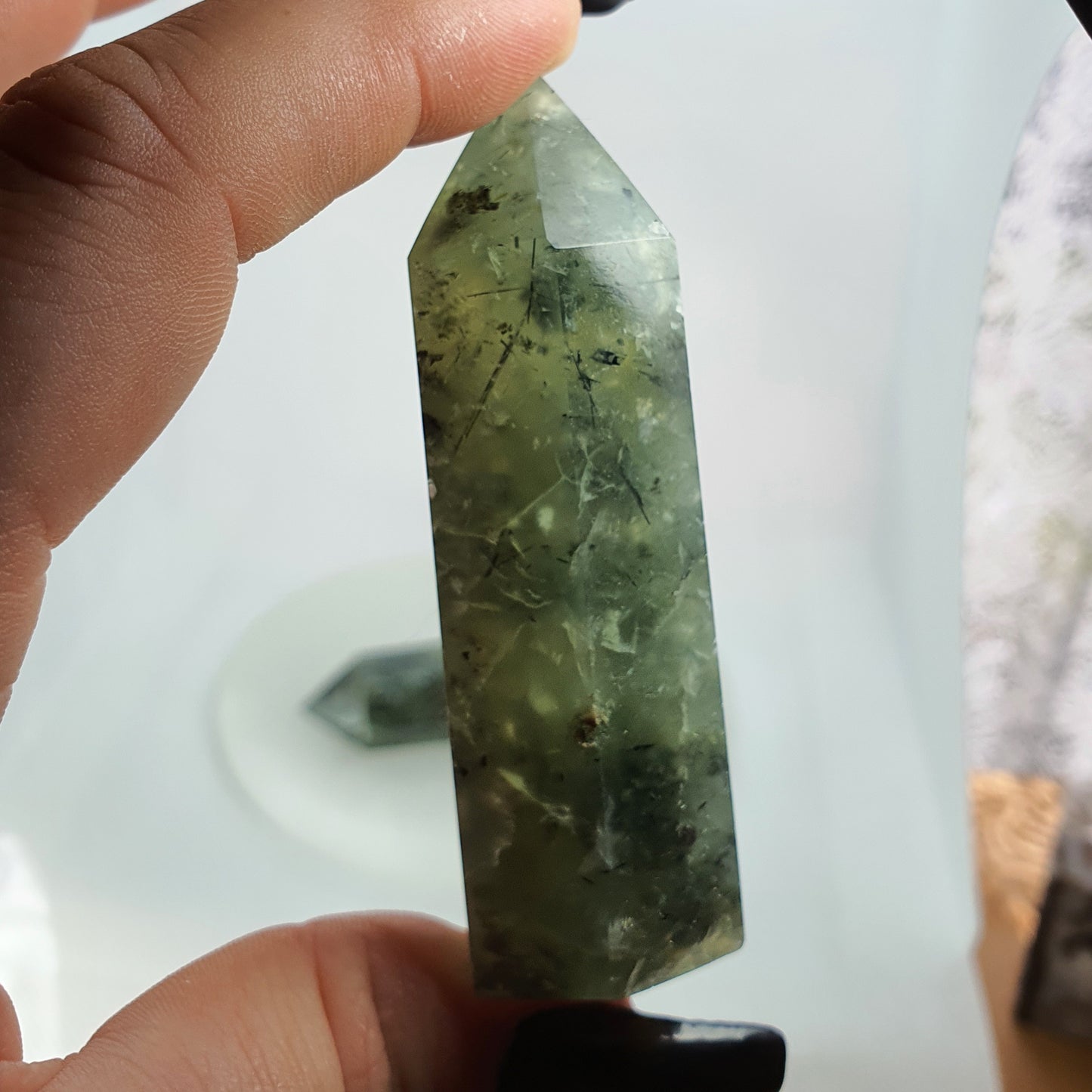 Crystals - Prehnite (with Epidote) Generators/Points