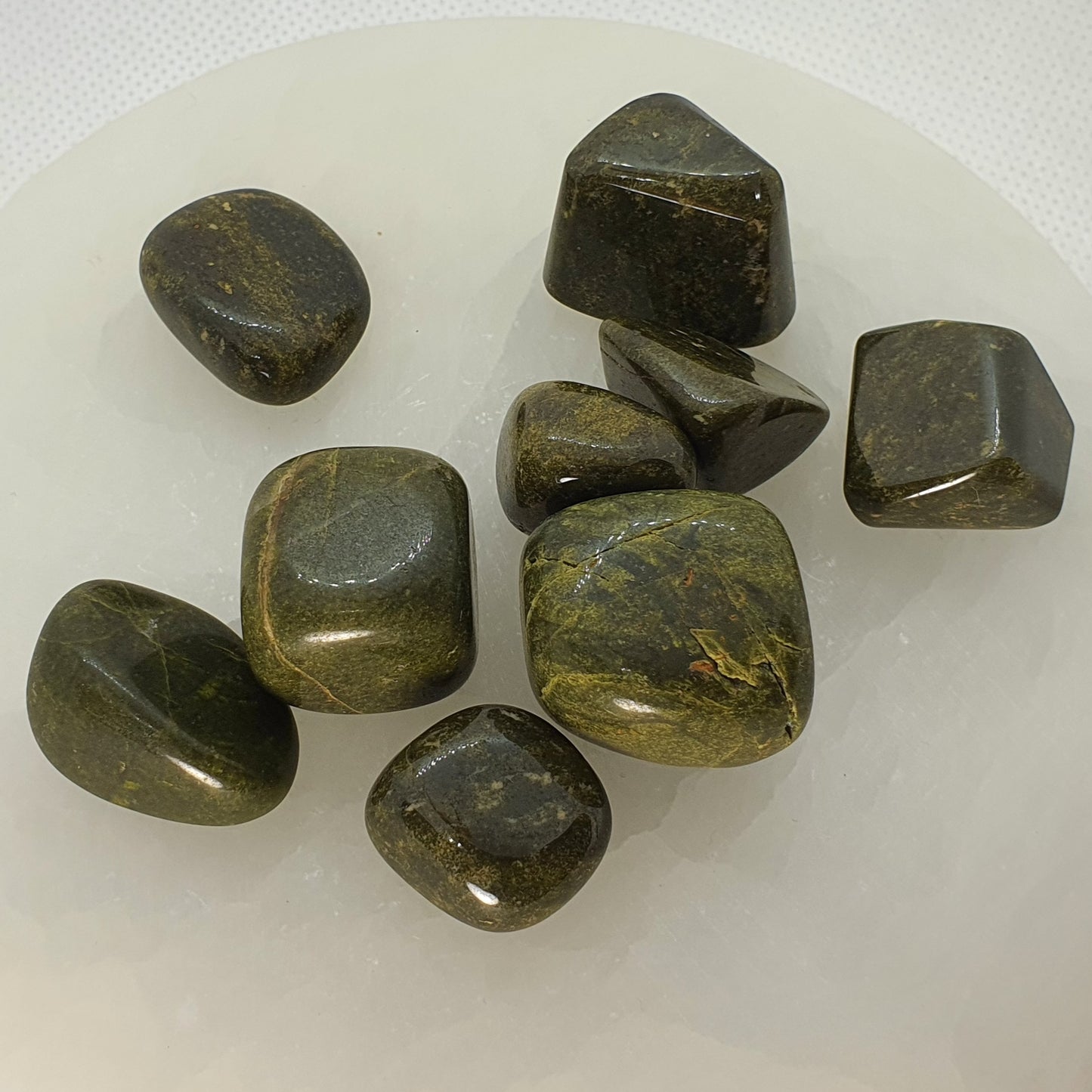Crystals - Vesuvianite (Vasanite) Tumbled Stones
