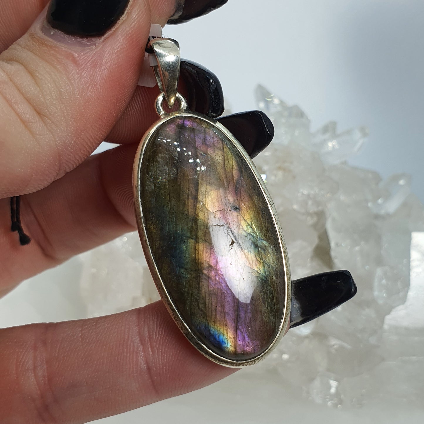 Crystals - Labradorite (Purple) Pendant - Sterling Silver