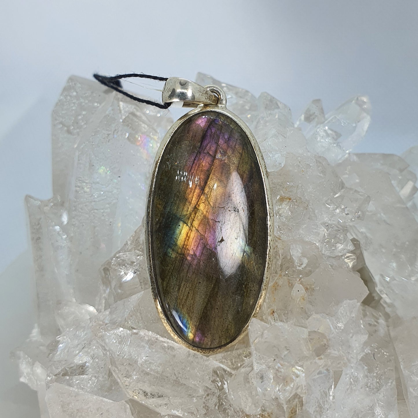 Crystals - Labradorite (Purple) Pendant - Sterling Silver