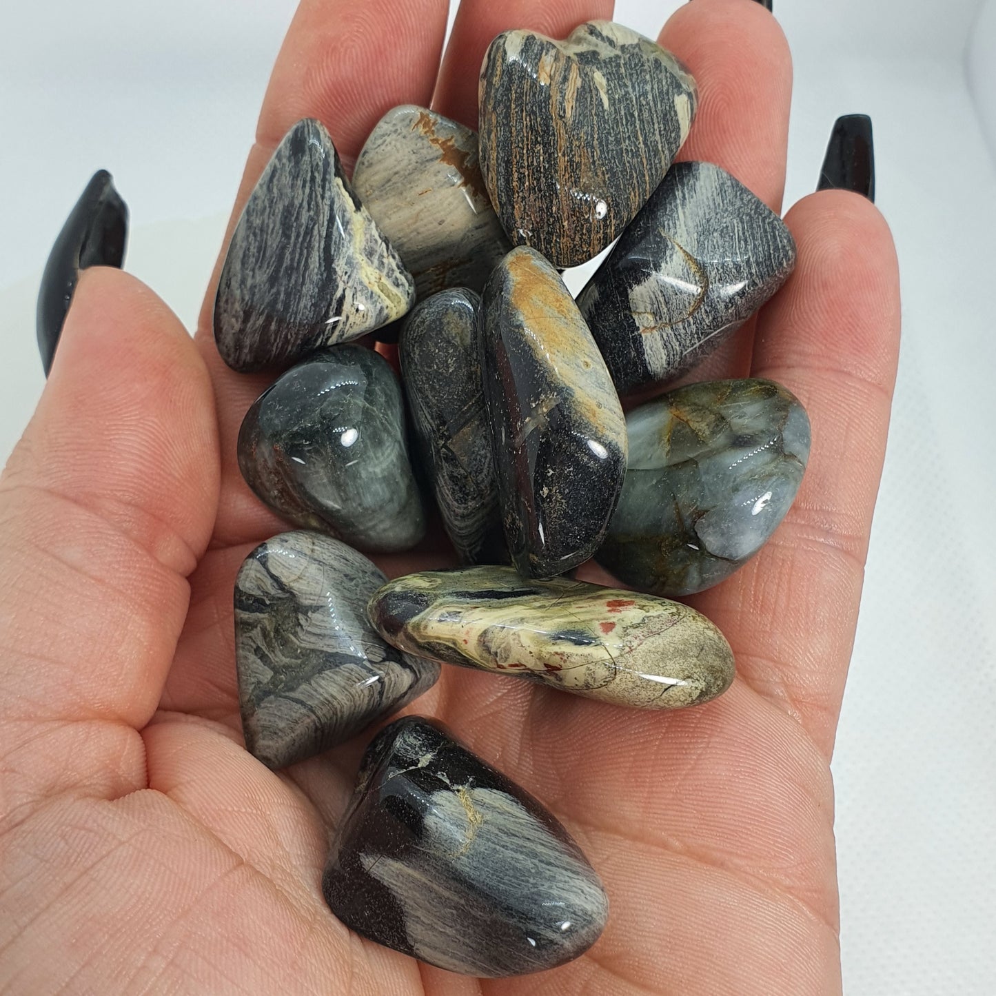 Crystals - Jasper (Silver Leaf) Tumbled Stones