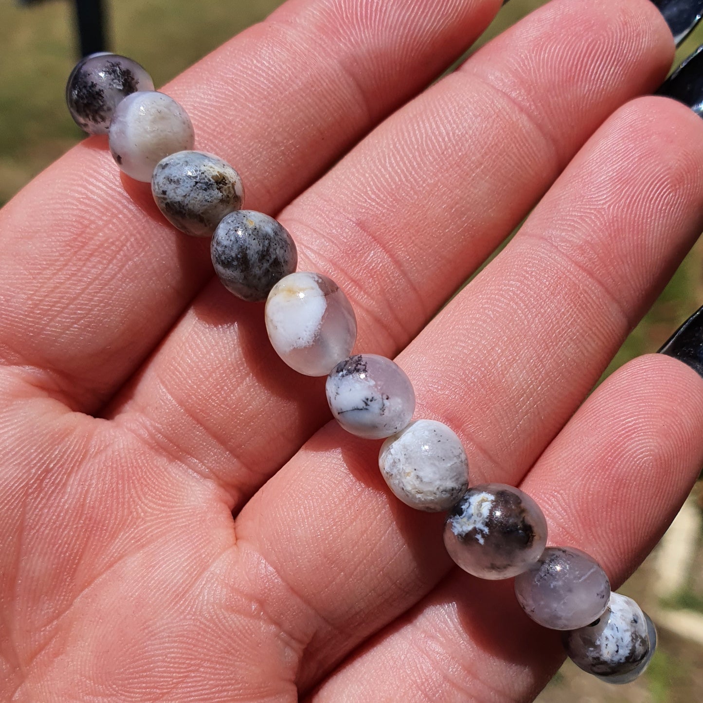 Crystals - Dendritic Opal (Merlinite) Bracelet
