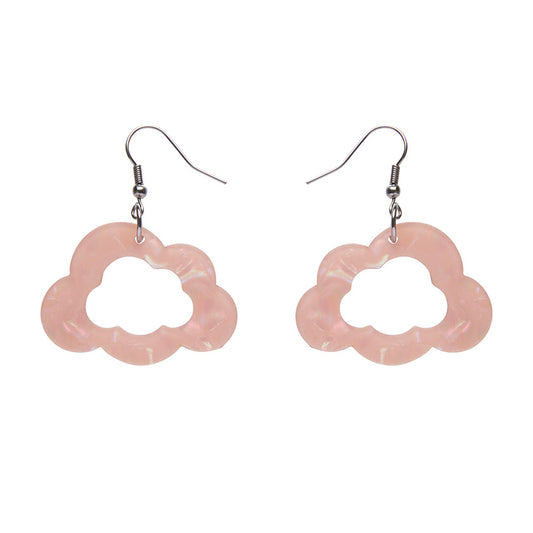 Erstwilder - Cloud Solid Glitter Resin Drop Earrings - Pink
