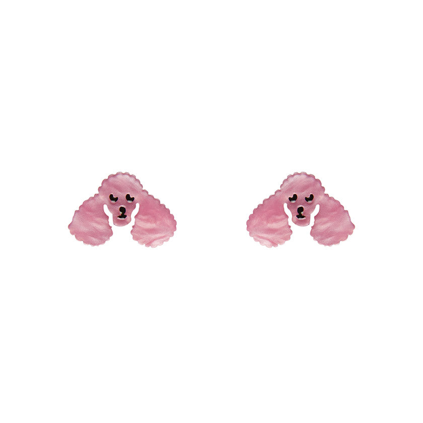 Erstwilder - Poodle Ripple Stud Earrings - Pink